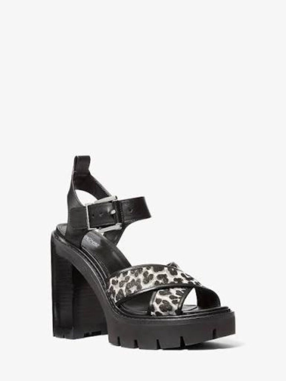 Michael Kors Colby Leopard Print Lug Platform Sandal Women's 7.5
